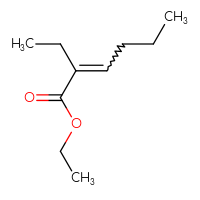 Chemical structure of ethyl 2-ethylhex-2-enoate - CSSB00023607068