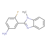 Chemical structure of 4-fluoro-3-(1-methyl-1H-1,3-benzodiazol-2-yl)aniline - CSSB00007801875