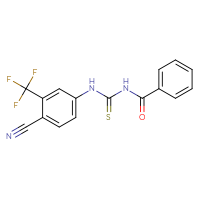 Chemical structure of 1-benzoyl-3-[4-cyano-3-(trifluoromethyl)phenyl]thiourea - CSSB06359898125