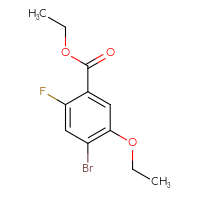 Chemical structure of ethyl 4-bromo-5-ethoxy-2-fluorobenzoate - CSSB00040025448