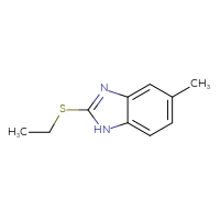 Chemical structure of 2-(ethylsulfanyl)-5-methyl-1H-1,3-benzodiazole - CSSB00000000316