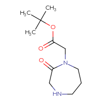 Chemical structure of tert-butyl 2-(2-oxo-1,4-diazepan-1-yl)acetate - CSMB14802744639