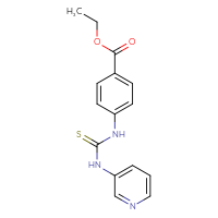 Chemical structure of ethyl 4-{[(pyridin-3-yl)carbamothioyl]amino}benzoate - CSSB00020613855