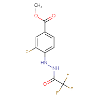 Chemical structure of methyl 3-fluoro-4-(2,2,2-trifluoroacetohydrazido)benzoate - CSSB15096923378