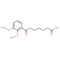 Chemical structure of 7-(2,3-dimethoxyphenyl)-7-oxoheptanoic acid - CSSB00020572022