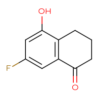 Chemical structure of 7-fluoro-5-hydroxy-1,2,3,4-tetrahydronaphthalen-1-one - CSSB00009878002