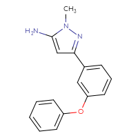 Chemical structure of 1-methyl-3-(3-phenoxyphenyl)-1H-pyrazol-5-amine - CSSB00103045532