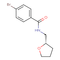Chemical structure of 4-bromo-N-{[(2S)-oxolan-2-yl]methyl}benzamide - CSSB00103325403