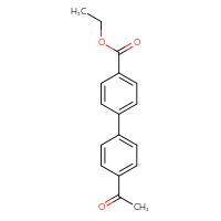 Chemical structure of ethyl 4'-acetyl-[1,1'-biphenyl]-4-carboxylate - CSSB00020631506