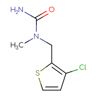 Chemical structure of 1-[(3-chlorothiophen-2-yl)methyl]-1-methylurea - CSSB21432462384