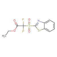 Chemical structure of ethyl 2-(1,3-benzothiazole-2-sulfonyl)-2,2-difluoroacetate - CSSB00025729221