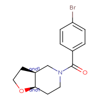 Chemical structure of rac-(3aR,7aS)-5-(4-bromobenzoyl)-octahydrofuro[3,2-c]pyridine - CSSB21432462335