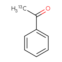 Chemical structure of 1-phenyl(2-¹³C)ethan-1-one - CSSB00000059600