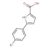 Chemical structure of 5-(4-bromophenyl)-1H-pyrrole-2-carboxylic acid - CSSB00010178768