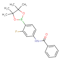 Chemical structure of N-[3-fluoro-4-(4,4,5,5-tetramethyl-1,3,2-dioxaborolan-2-yl)phenyl]benzamide - CSSB00018099403