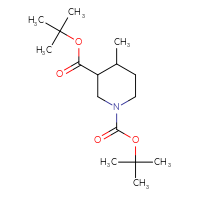 Chemical structure of 1,3-di-tert-butyl 4-methylpiperidine-1,3-dicarboxylate - CSSB02060776137