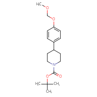 Chemical structure of tert-butyl 4-[4-(methoxymethoxy)phenyl]piperidine-1-carboxylate - CSSB06590033963