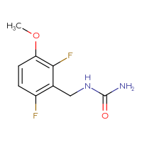 Chemical structure of [(2,6-difluoro-3-methoxyphenyl)methyl]urea - CSSB21432469523