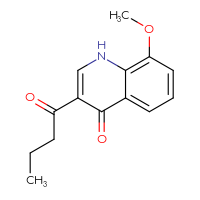 Chemical structure of 3-butanoyl-8-methoxy-1,4-dihydroquinolin-4-one - CSSB00121570357