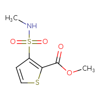 Chemical structure of methyl 3-(methylsulfamoyl)thiophene-2-carboxylate - CSSB00011192949