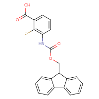 Chemical structure of 3-({[(9H-fluoren-9-yl)methoxy]carbonyl}amino)-2-fluorobenzoic acid - CSSB00015155625