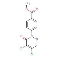 Chemical structure of methyl 4-(4,5-dichloro-6-oxo-1,6-dihydropyridazin-1-yl)benzoate - CSSB00000736124