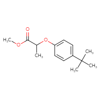 Chemical structure of methyl 2-(4-tert-butylphenoxy)propanoate - CSSB00000257181