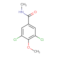 Chemical structure of 3,5-dichloro-4-methoxy-N-methylbenzamide - CSSB00000206235