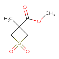 Chemical structure of methyl 3-methyl-1,1-dioxo-1λ⁶-thietane-3-carboxylate - CSSB00120169152