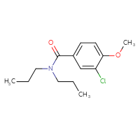 Chemical structure of 3-chloro-4-methoxy-N,N-dipropylbenzamide - CSSB00103872860