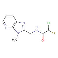Chemical structure of 2-chloro-2-fluoro-N-({3-methyl-3H-imidazo[4,5-b]pyridin-2-yl}methyl)acetamide - CSSB21332126404
