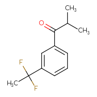 Chemical structure of 1-[3-(1,1-difluoroethyl)phenyl]-2-methylpropan-1-one - CSSB14961966078