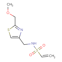 Chemical structure of N-{[2-(methoxymethyl)-1,3-thiazol-4-yl]methyl}ethene-1-sulfonamide - CSSB02133748875