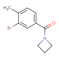 Chemical structure of 1-(3-bromo-4-methylbenzoyl)azetidine - CSSB00012577488