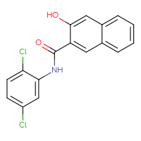 Chemical structure of N-(2,5-dichlorophenyl)-3-hydroxynaphthalene-2-carboxamide - CSSB00102638654