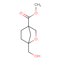 Chemical structure of methyl 1-(hydroxymethyl)-2-oxabicyclo[2.2.1]heptane-4-carboxylate - CSSB00159312467