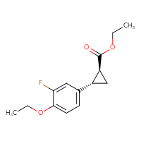 Chemical structure of ethyl (1S,2S)-2-(4-ethoxy-3-fluorophenyl)cyclopropane-1-carboxylate - CSSB00025716007