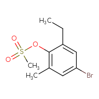 Chemical structure of 4-bromo-2-ethyl-6-methylphenyl methanesulfonate - CSSB14907492891