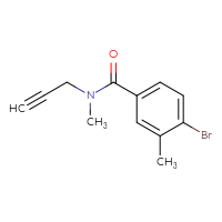 Chemical structure of 4-bromo-N,3-dimethyl-N-(prop-2-yn-1-yl)benzamide - CSSB00013322327