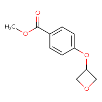 Chemical structure of methyl 4-(oxetan-3-yloxy)benzoate - CSSB00056076468