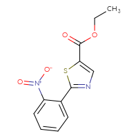 Chemical structure of ethyl 2-(2-nitrophenyl)-1,3-thiazole-5-carboxylate - CSSB00020649195