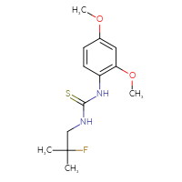 Chemical structure of 1-(2,4-dimethoxyphenyl)-3-(2-fluoro-2-methylpropyl)thiourea - CSSB21432510471