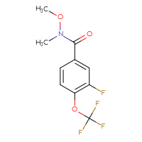 Chemical structure of 3-fluoro-N-methoxy-N-methyl-4-(trifluoromethoxy)benzamide - CSSB21151594589