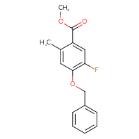 Chemical structure of methyl 4-(benzyloxy)-5-fluoro-2-methylbenzoate - CSSB06447351138
