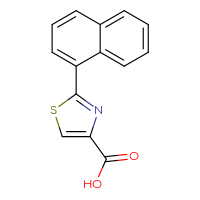 Chemical structure of 2-(naphthalen-1-yl)-1,3-thiazole-4-carboxylic acid - CSSB00000422099
