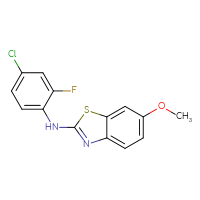 Chemical structure of N-(4-chloro-2-fluorophenyl)-6-methoxy-1,3-benzothiazol-2-amine - CSSB00020652144