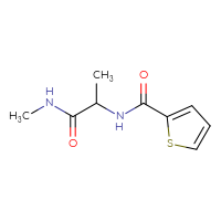 Chemical structure of N-methyl-2-[(thiophen-2-yl)formamido]propanamide - CSSB00000242316