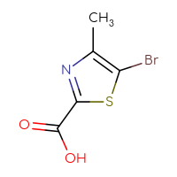 Chemical structure of 5-bromo-4-methyl-1,3-thiazole-2-carboxylic acid - CSSB00000722917