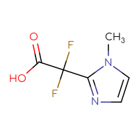 Chemical structure of 2,2-difluoro-2-(1-methyl-1H-imidazol-2-yl)acetic acid - CSSB00011962024