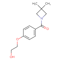 Chemical structure of 2-[4-(3,3-dimethylazetidine-1-carbonyl)phenoxy]ethan-1-ol - CSSB01560162553